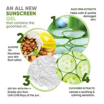 Greenberry Organics SPF 50+ Sunscreen Gel 50 gm - Face Sunscreen