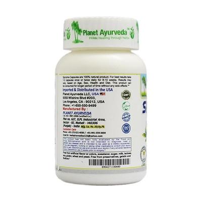 Planet Ayurveda Spirulina Capsules 60's - Speciality Medicines