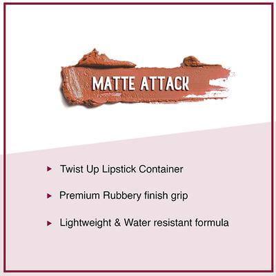 SUGAR Cosmetics Matte Attack Transferproof Lipstick - 10 Depeach Mode (Peach) 2 gm - Lipsticks