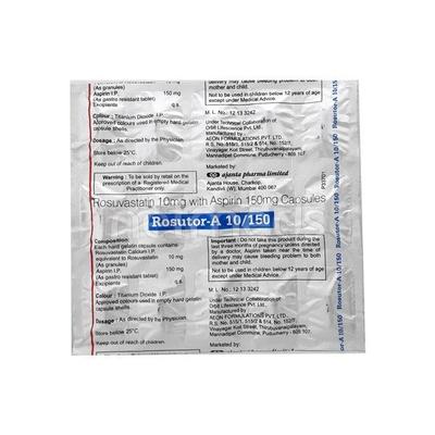 Rosutor A 10/150mg Capsule 15'S - High Cholesterol-Dys