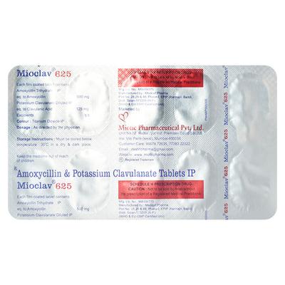 MIOCLAV 625 Tablet 10's - Bacterial Infections-ABC