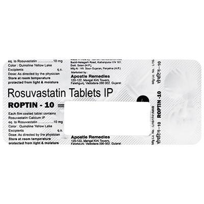 Roptin 10mg Tablet 10'S - High Cholesterol-Dys