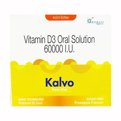 KALVO NANO SHOT SUGAR FREE PINEAPPLE FLAVOUR Oral Solution 5ml - Supplements-Vit