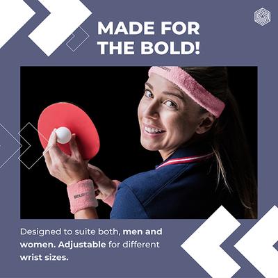 Boldfit Wrist Band - Pink 1's - Workout Essentials