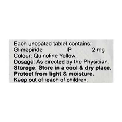 Glimiprime 2mg Tablet 10'S - Diabetes-Ant