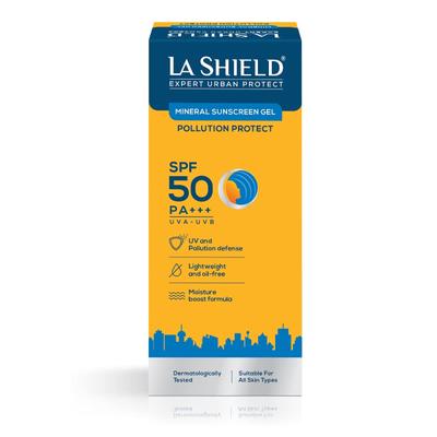 La Shield Pollution Protect Mineral Sunscreen Gel - SPF 50 50 gm (N) - Face Sunscreen
