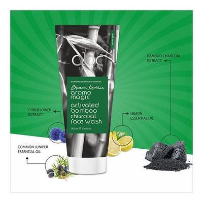 Aroma Magic Activated Bamboo Charcoal Face Wash 100 ml - Face Wash & Cleansers