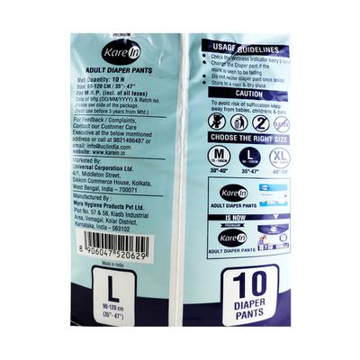 Kare In Premium Adult Diaper Pants (L) (90 - 120 cm) 10's - Adult Diapers & Pads
