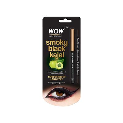 WOW Skin Science Smoky Black 90% Natural Kajal 0.35 gm - Kajal & Kohls