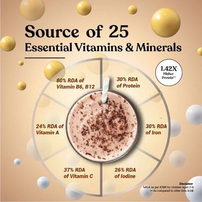Kapiva Kids Nutrition Shake Powder - Tasty Chocolate (2-7 yrs) 400 gm - Health Products