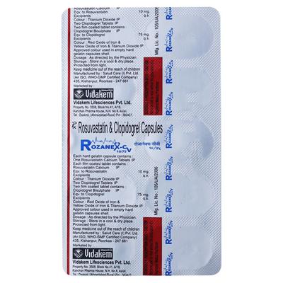 ROZANEX CV 10mg Capsule 10's - High Cholesterol-Dys