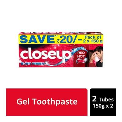 Close Up Red Hot Toothpaste (150 + 150 gm) - Toothpaste
