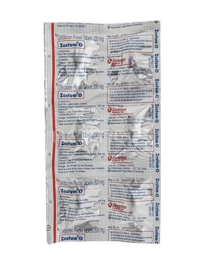 Zostum O Tablet 6'S - Bacterial Infections-Cep