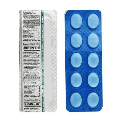 Merimol 650mg Tablet 10'S - Pain relief-Nsa