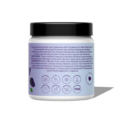 The Beauty Co. Back and Bum Moisturizing Brightening Cream 100 gm - Lotions & Creams