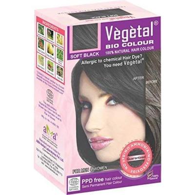 Vegetal Bio Colour Natural Hair Color - Soft Black 50 gm - Crème