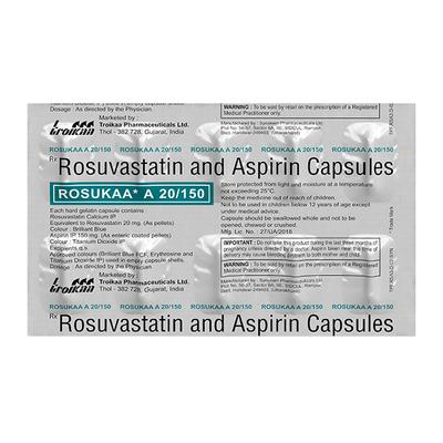 Rosukaa A 20/150mg Capsule 10'S - High Cholesterol-Dys