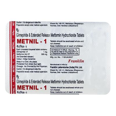 METNIL 1 Tablet 10's - Diabetes-Ant
