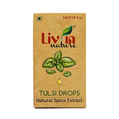 Liv In Nature Spice Extract Drops - Tulsi 5 ml - Herbal Dietary Supplement