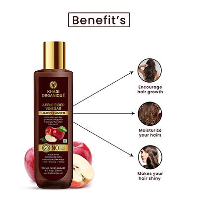 Khadi Organique Hair Cleanser - Apple Cider Vinegar 200 ml - Personal Care (Ayush)