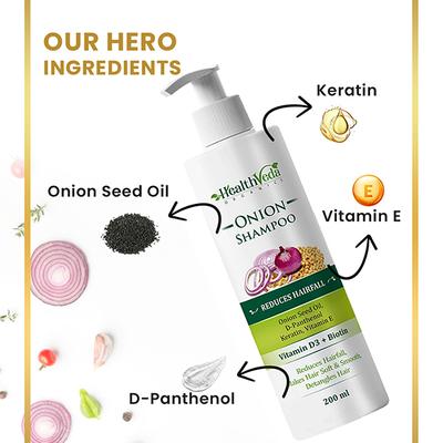 Health Veda Onion Shampoo 200 ml - Shampoos