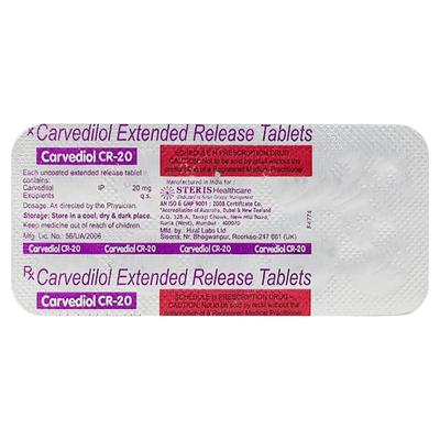 CARVEDIOL CR 20 Tablet 10's - Hypertension-Bet