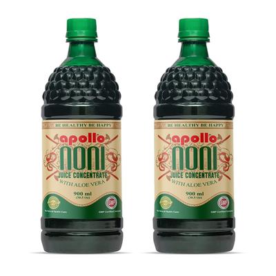 Apollo Noni Juice Concentrate - Aloe Vera (Pack of 2 x 900 ml) - Ayurvedic Juices