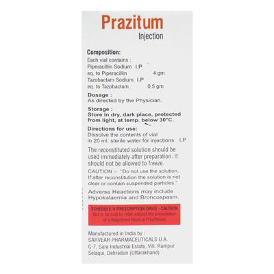 PRAZITUM 4.5 Injection 1's - Bacterial Infections-Pen