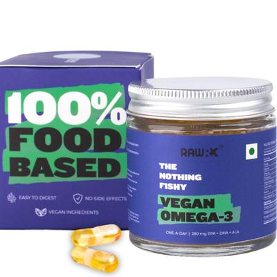 RawRX Vegan Omega 3 Capsule 60's - Omega Fish Oil Fatty Acids