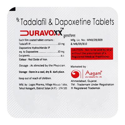 DURAVOXX Tablet 4's - Impotence/Erectile Dysfunction (Ed)
