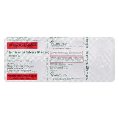 Telicad 20mg Tablet 10'S - Hypertension-Ang