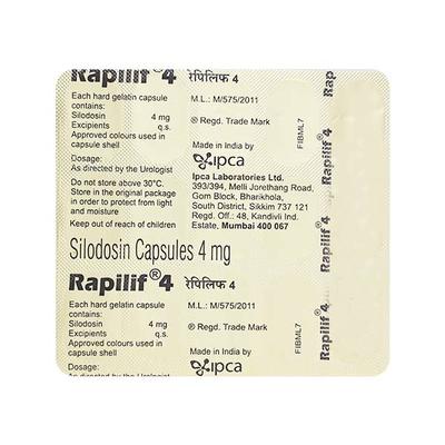 RAPILIF 4mg Capsule 15's - Bladder And Prostate Disorders-Dru