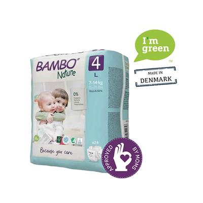 Bambo Nature Tape Diapers with Wetness Indicator - Large (4) 24's - Diapers & Wipes