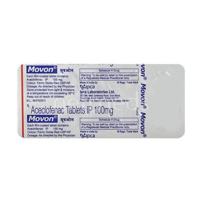 Movon 100mg Tablet 10'S - Pain relief-Nsa