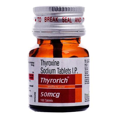 Thyrorich 50mcg Tablet 100'S - Hypothyroidism