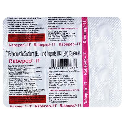 RABEPEP IT Capsule 10's - Ulcer/Reflux/Flatulence-GIT