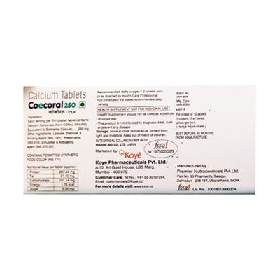 Coecoral 250mg Tablet 10'S - Supplements-Cal