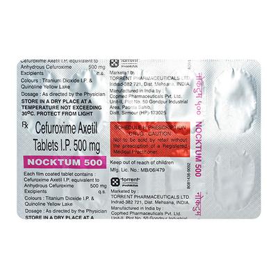NOCKTUM 500 Tablet 10's - Bacterial Infections-Cep
