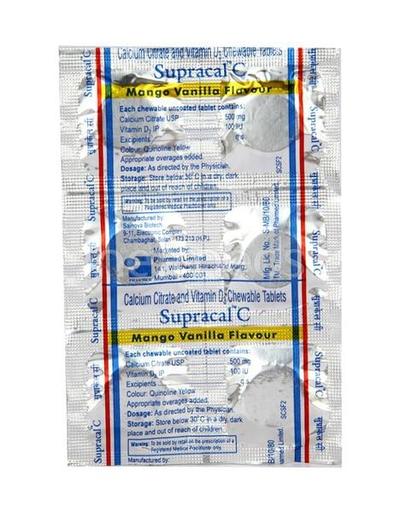 Supracal C Chew Tablet 6'S - Supplements-Cal