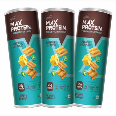 RiteBite Max Protein Chips - Cheese & Jalapeno (Pack of 3) - Nutritional Bars