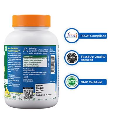 Fast&Up Vegan Omega 3 Capsule 60's - Workout Essentials