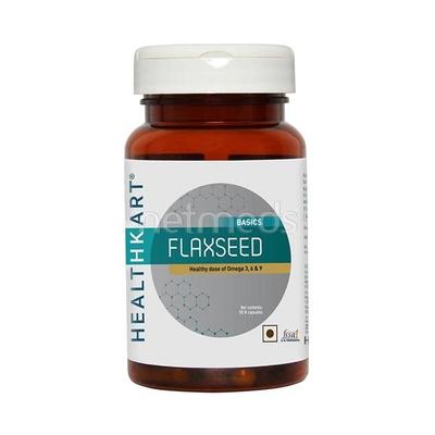 HealthKart Flaxseed Capsules 90's - Omega Fish Oil Fatty Acids