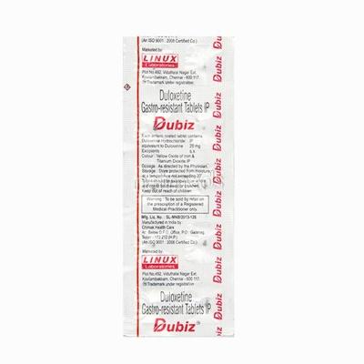Dubiz Tablet 10'S - Depression-Ant