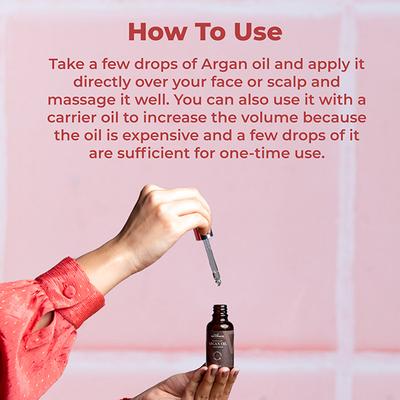 Satthwa 100% Cold Pressed Oil - Moroccan Argan Oil 30 ml - Carrier Oils