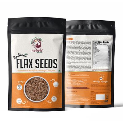 Narbada Ayurveda Natural Flax Seeds (Pack of 4 x 100 gm) - Diabetes Care (Ayush)