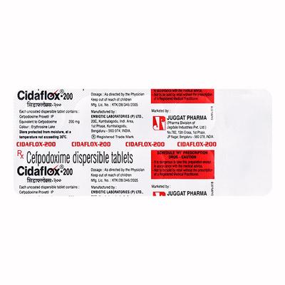 Cidaflox 200mg Tablet 10'S - Bacterial Infections-Cep