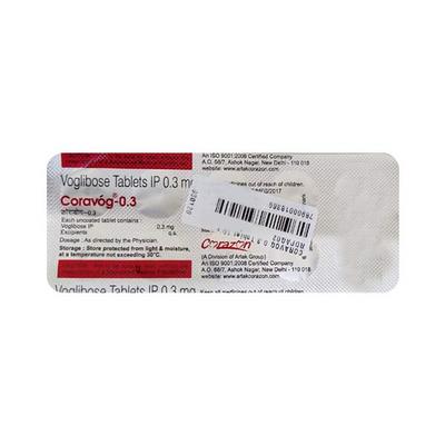 CORAVOG 0.3 Tablet 10's - Diabetes-Ant