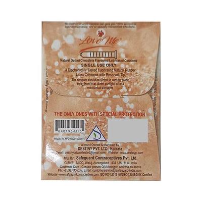 Love Me Dotted Condom - Chocolate Flavour 3's - Plain/Flavoured Condoms