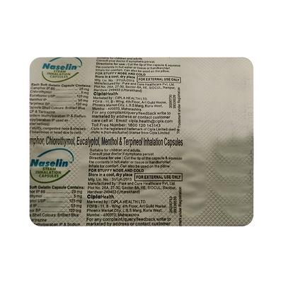 Naselin Steam Inhalation Capsule 10's - Nasal Decongestion