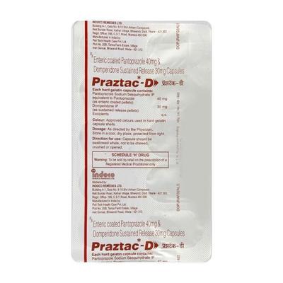 Praztac D Capsule 10'S - Ulcer/Reflux/Flatulence-Aaa
